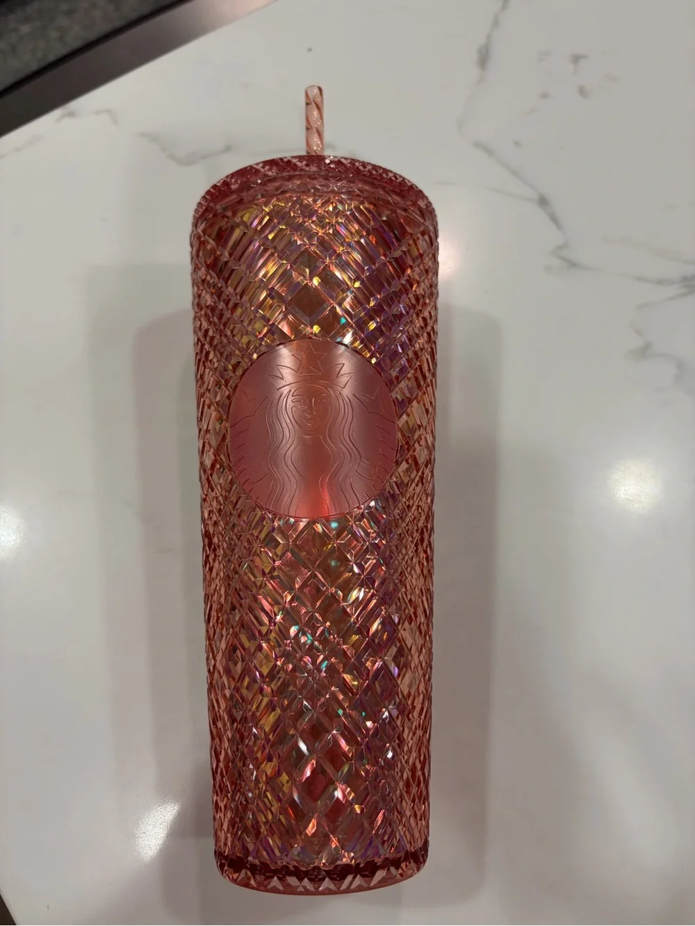 Starbucks 2023 Rose Gold Tumbler with Straw